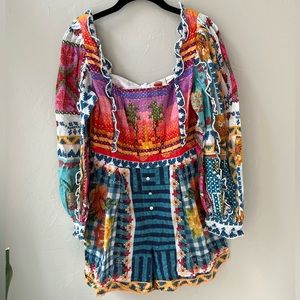 🦋FARM RIO SUMMER STITCHES ROMPER M